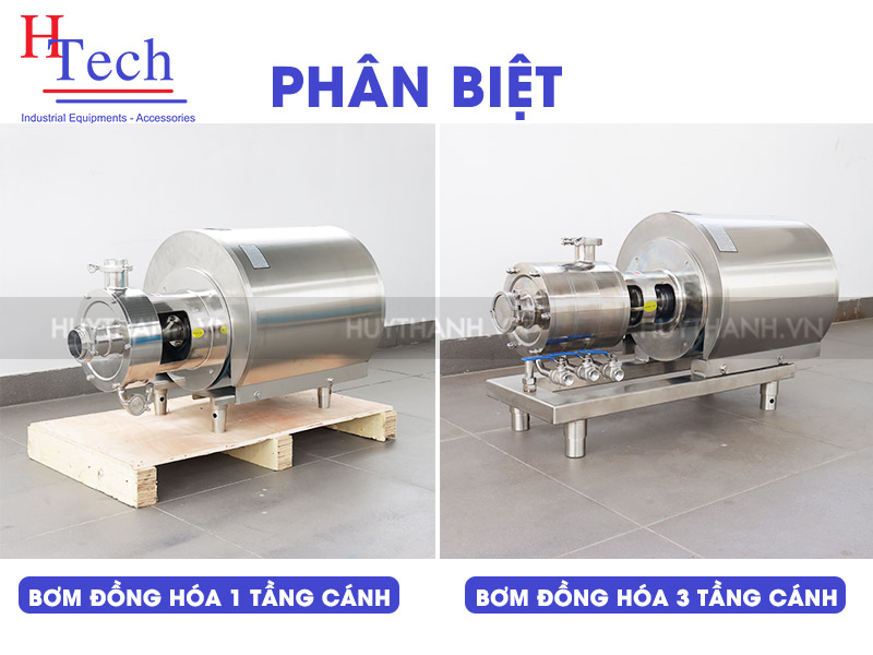 phân biệt bơm đồng hóa 1 tầng cánh và 3 tầng cánh